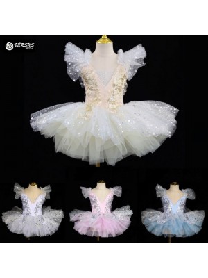 Vestito Tutù Saggio Danza Bambina Ragazza Girl 110-160 Ballet Tutu Dress DANC284